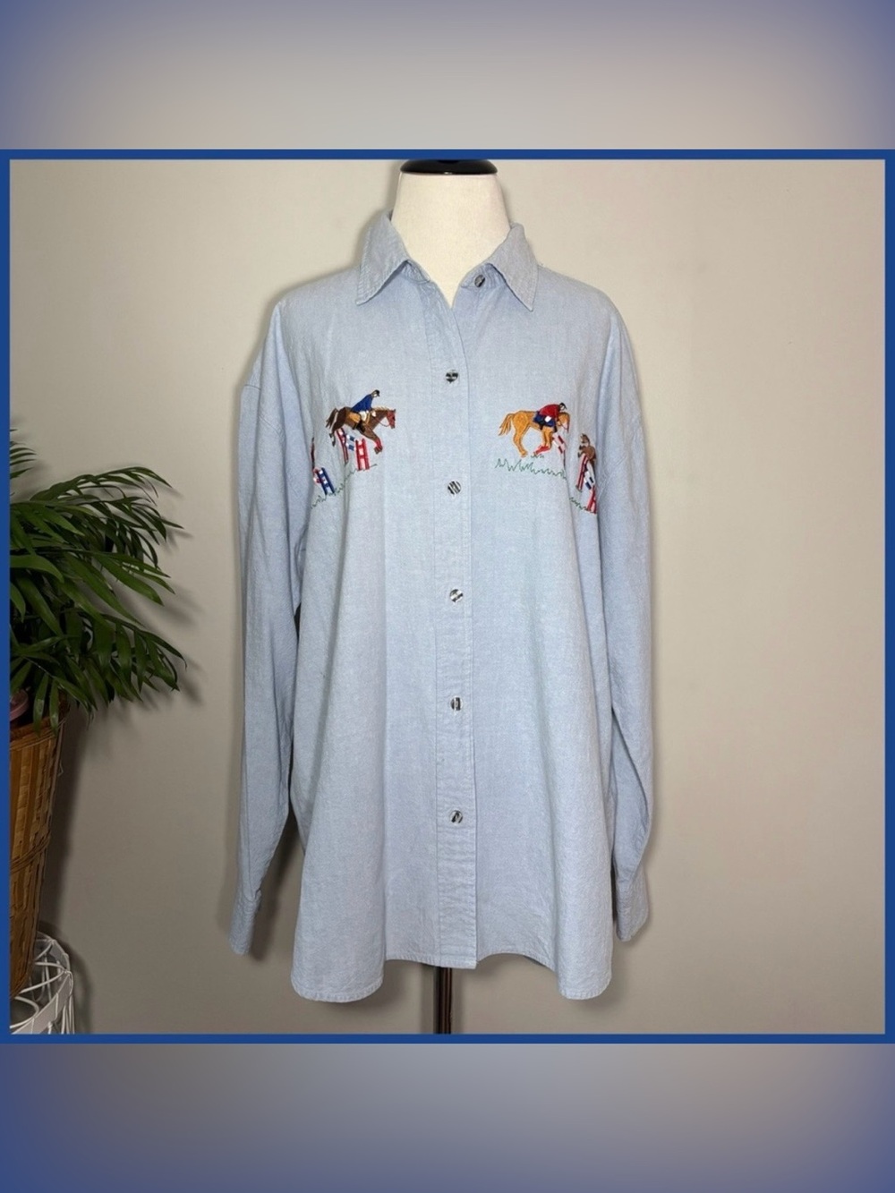 Western Horse Jump Button Up - Picture 2 of 7